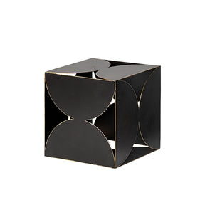 Darren (Small) 6L x 6W Black Metal Decorative Cube by Mercana at Eve Furniture