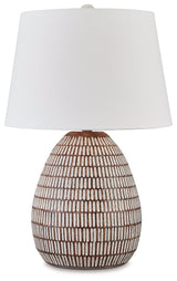 Darrich Beige/White Table Lamp