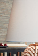 Darrich Beige/White Table Lamp by Ashley at Eve Furniture