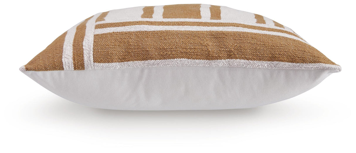Darrman Ochre/Ivory Pillow by ASHLEY FURNITURE at Eve Furniture