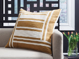 Darrman Ochre/Ivory Pillow (Set of 4) by Ashley at Eve Furniture