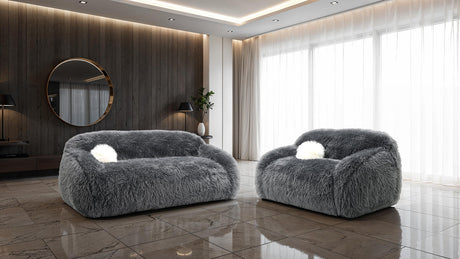 Darwen Dark Gray Loveseat by Furniture of America at Eve Furniture