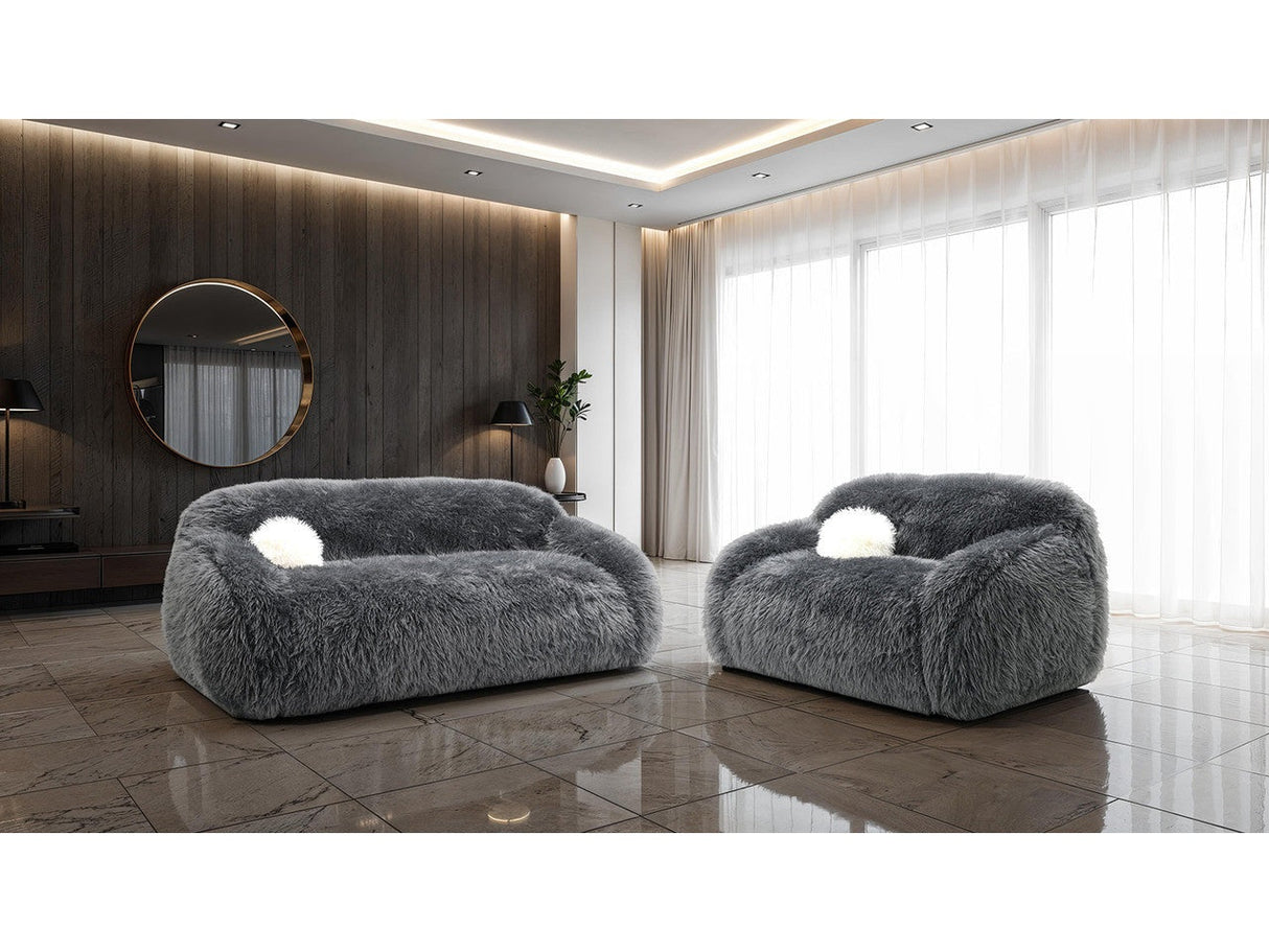 Darwen Dark Gray Sofa & Loveseat by Furniture of America at Eve Furniture