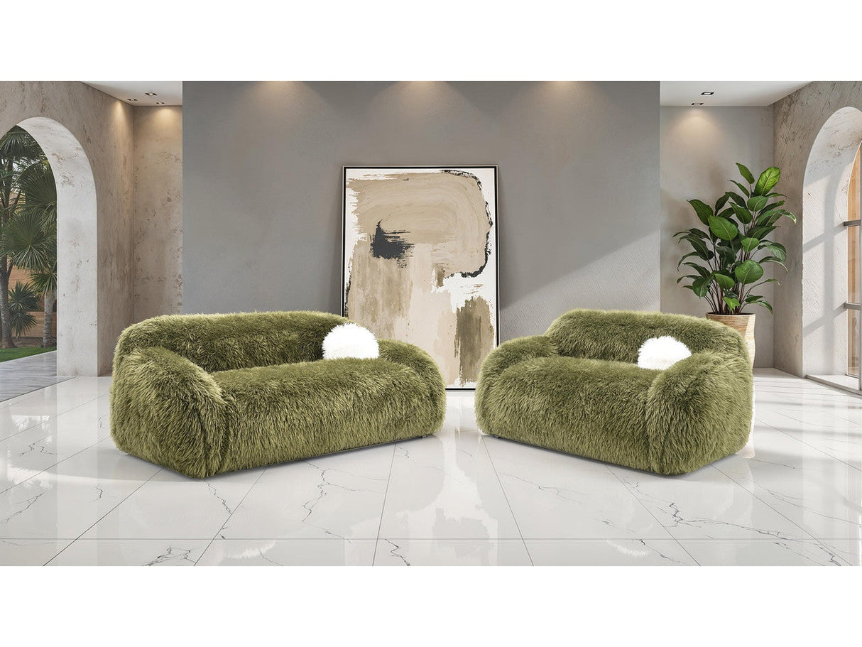 Darwen Green Sofa & Loveseat by Furniture of America at Eve Furniture