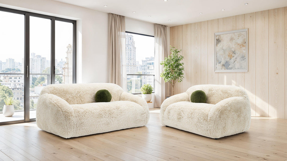 Darwen Sand Loveseat by Furniture of America at Eve Furniture