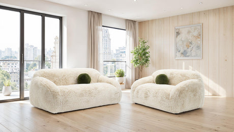Darwen Sand Loveseat by Furniture of America at Eve Furniture