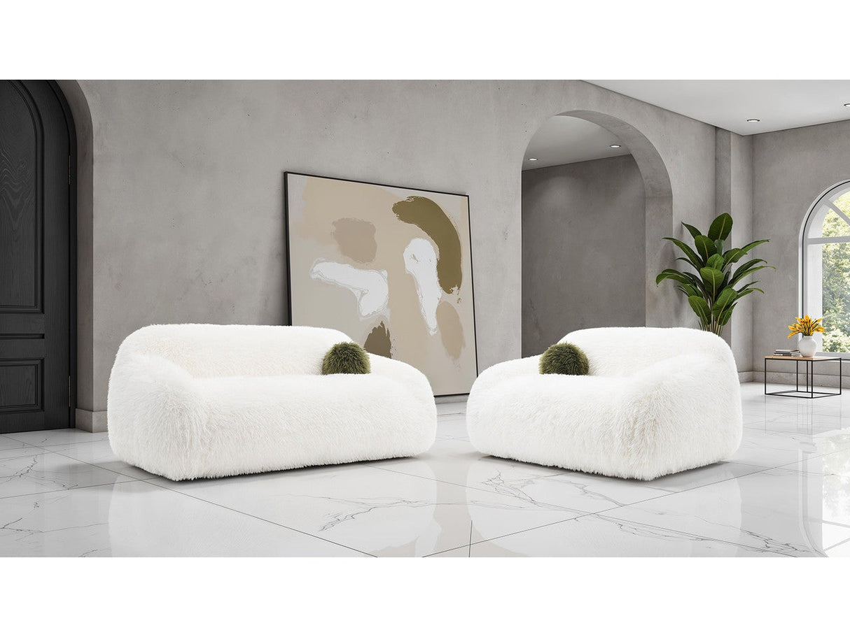 Darwen White Sofa & Loveseat by Furniture of America at Eve Furniture