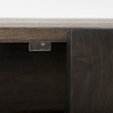 Darwin Brown Solid Wood Gold Metal Base 4 Cabinet Door Sideboard by Mercana at Eve Furniture