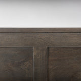 Darwin Brown Solid Wood Gold Metal Base 4 Cabinet Door Sideboard by Mercana at Eve Furniture