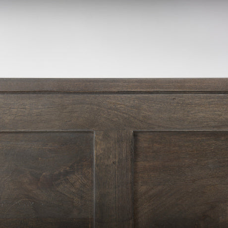 Darwin Brown Solid Wood Gold Metal Base 4 Cabinet Door Sideboard by Mercana at Eve Furniture