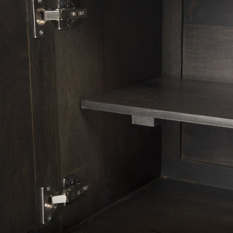 Darwin Dark Brown Wood 2 Door Accent Cabinet by Mercana at Eve Furniture