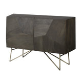 Darwin Dark Brown Wood 2 Door Accent Cabinet by Mercana at Eve Furniture