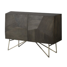 Darwin Dark Brown Wood 2 Door Accent Cabinet by Mercana at Eve Furniture