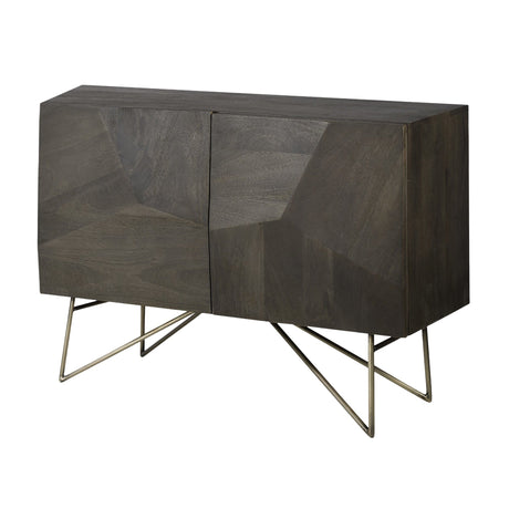 Darwin Dark Brown Wood 2 Door Accent Cabinet by Mercana at Eve Furniture