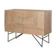 Darwin Light Brown Wooden 2 Door w/ 2 Shelves Accent Cabinet by Mercana at Eve Furniture