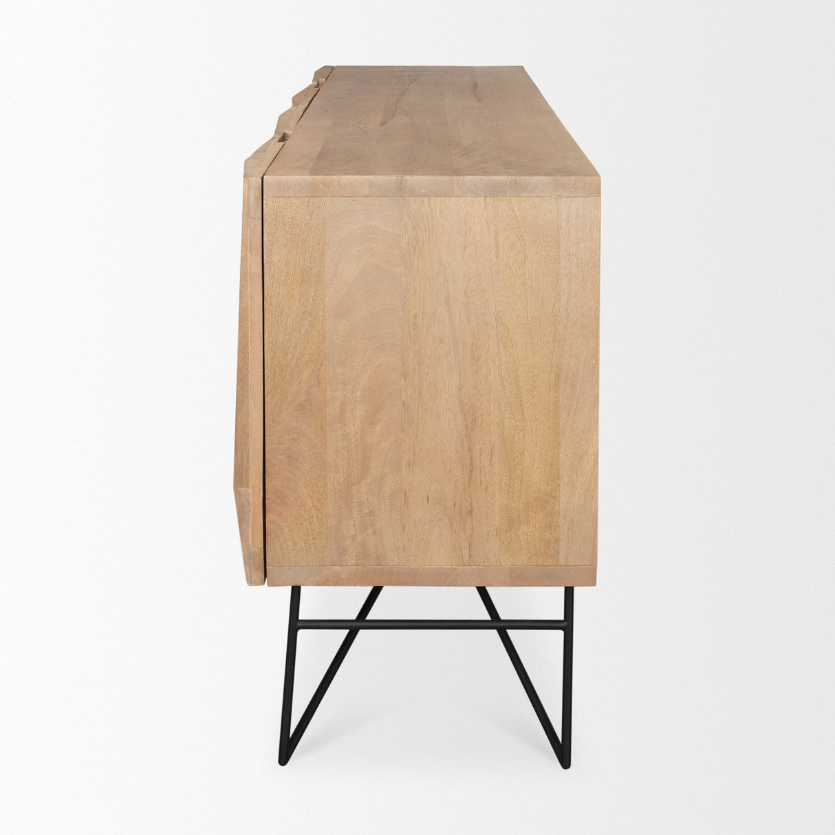 Darwin Light Brown Wooden 4 Door w/ 2 Shelves Sideboard by Mercana at Eve Furniture