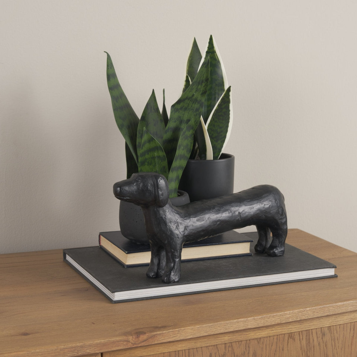Dash Long Black Metal Dachshund Dog Object by Mercana at Eve Furniture