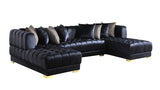 Dasha Black Double Chaise Sectional by New Era Innovations at Eve Furniture