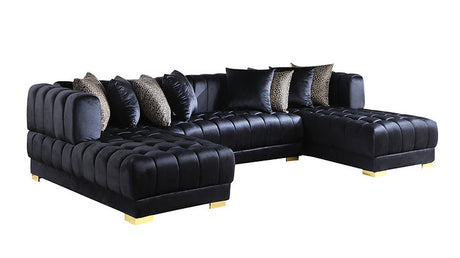 Dasha Black Double Chaise Sectional by New Era Innovations at Eve Furniture