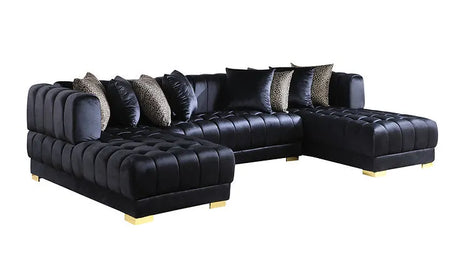 Dasha Black Double Chaise Sectional by New Era Innovations at Eve Furniture