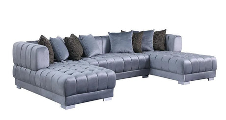 Dasha Grey Double Chaise Sectional by New Era Innovations at Eve Furniture