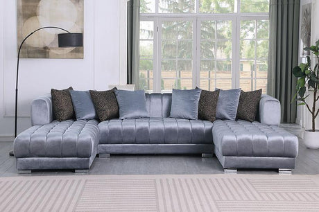 Dasha Grey Double Chaise Sectional by New Era Innovations at Eve Furniture