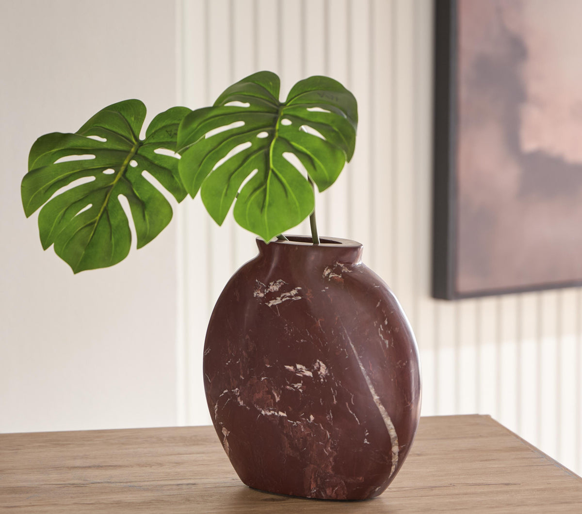 Dashner Red/White Vase by Ashley at Eve Furniture