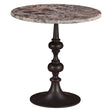 Dauphine 20" Side Table in Dark Emperador Marble with Brown Base by Home Trends & Design at Eve Furniture