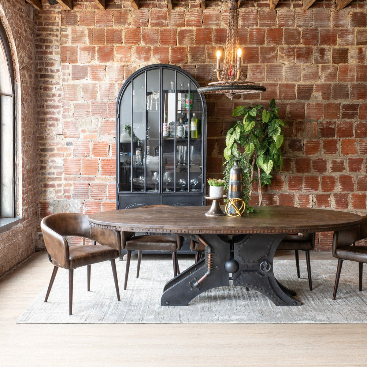 Dauphine 36" Round Bistro Table in Patagonia Marble with Black Base by Home Trends & Design at Eve Furniture