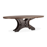 Dauphine 36" Round Bistro Table in Patagonia Marble with Black Base by Home Trends & Design at Eve Furniture