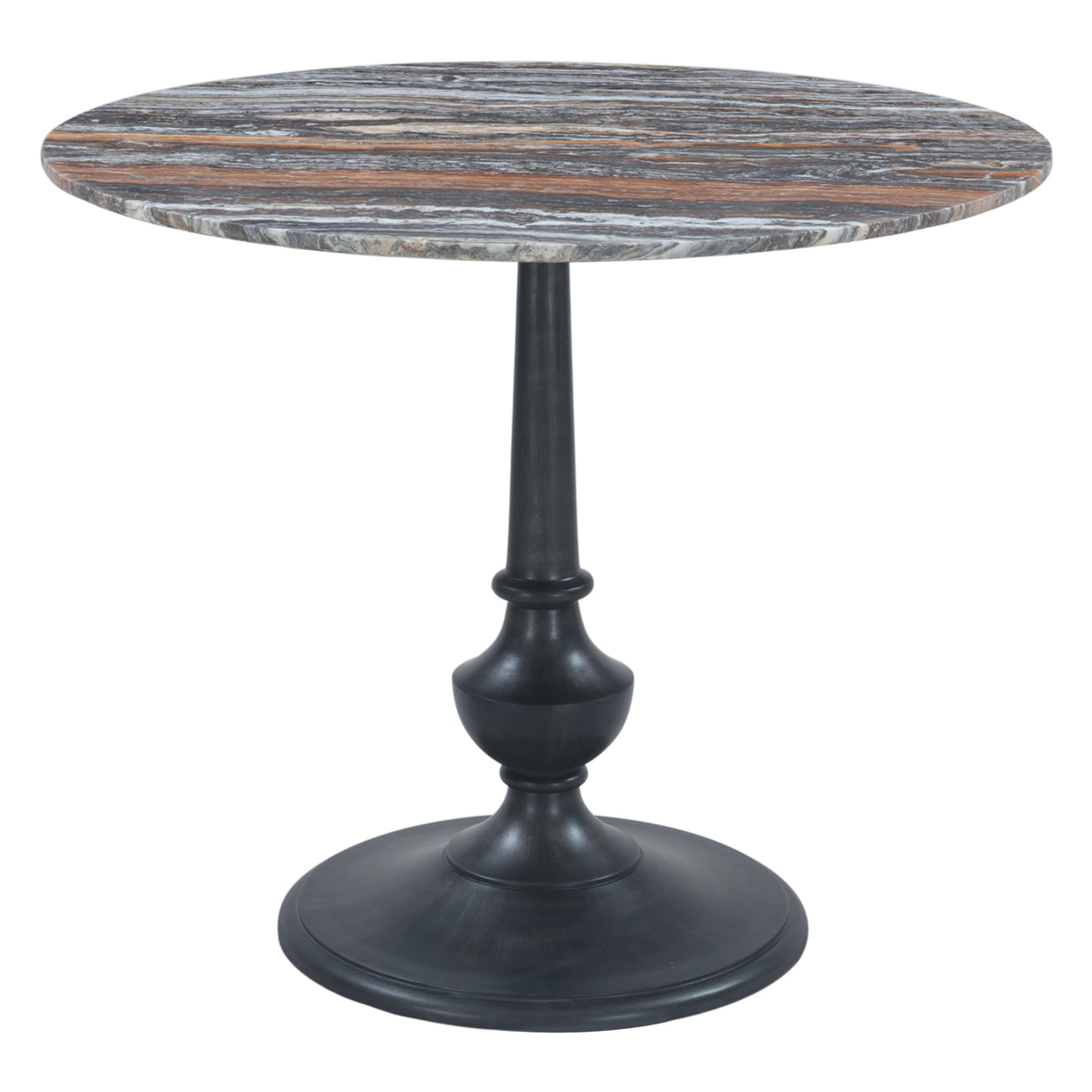 Dauphine 36" Round Bistro Table in Tronex Travertine with Antique Patina Base by Home Trends & Design at Eve Furniture