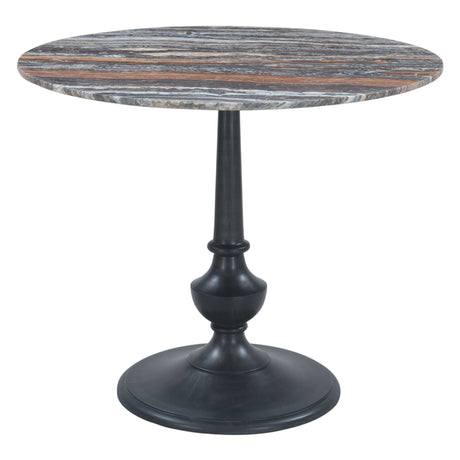 Dauphine 36" Round Bistro Table in Tronex Travertine with Antique Patina Base by Home Trends & Design at Eve Furniture