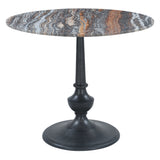 Dauphine 36" Round Bistro Table in Tronex Travertine with Antique Patina Base by Home Trends & Design at Eve Furniture