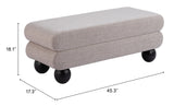 Davao Gray Bench by Zuomod at Eve Furniture