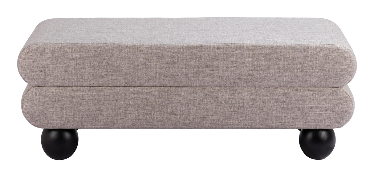 Davao Gray Bench by Zuomod at Eve Furniture