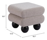 Davao Gray Ottoman by Zuomod at Eve Furniture