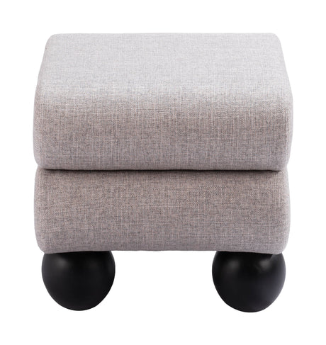 Davao Gray Ottoman by Zuomod at Eve Furniture