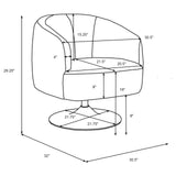 Dave Beige/Matte Black Upholstered Swivel Accent Chair by Coaster at Eve Furniture