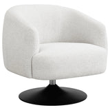 Dave Beige/Matte Black Upholstered Swivel Accent Chair by Coaster at Eve Furniture