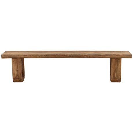 Daven Outdoor Dining Bench, Natural by Dovetail at Eve Furniture