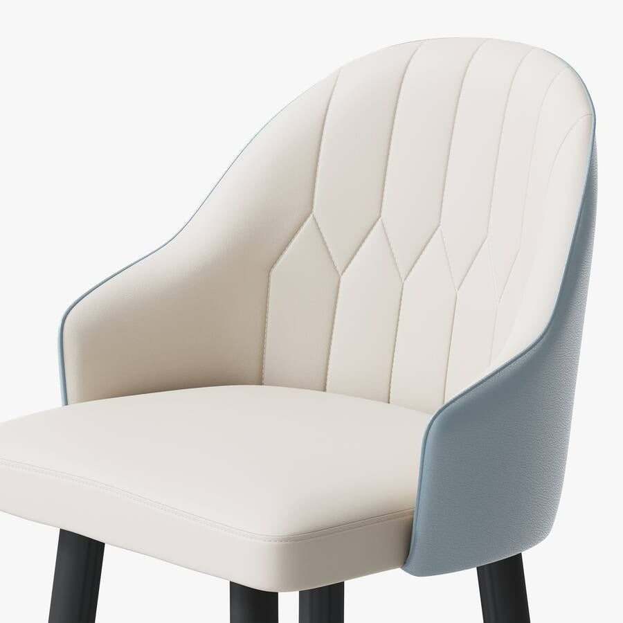 Davenport Grey & Beige Upholstered Barstool