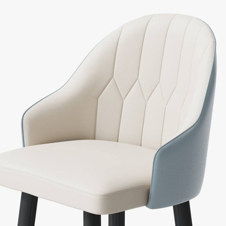 Davenport Grey & Beige Upholstered Barstool by New Era Innovations at Eve Furniture
