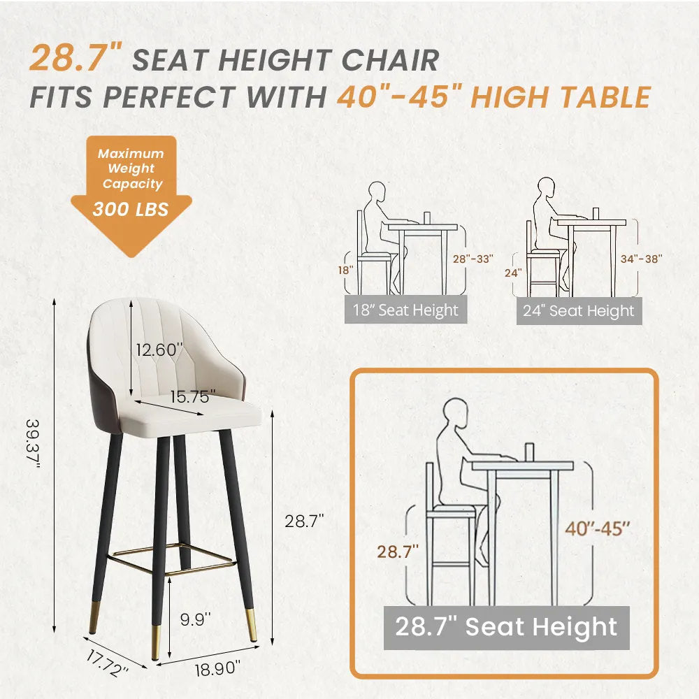 Davenport Grey & Beige Upholstered Barstool
