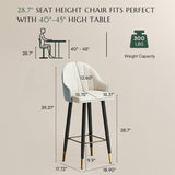 Davenport Grey & Beige Upholstered Barstool