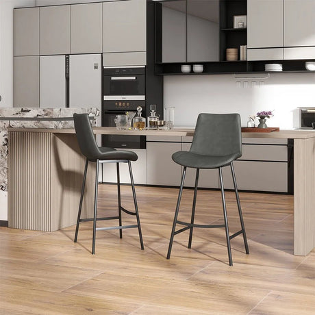 Davenport Grey Upholstered Barstool by New Era Innovations at Eve Furniture