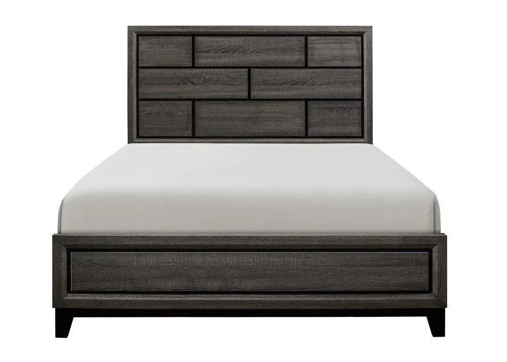 Davi Gray Queen Panel Bed by Homelegance at Eve Furniture