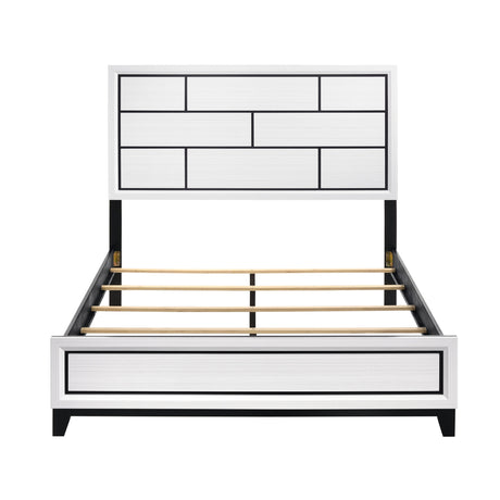 Davi White California King Panel Bed by Homelegance at Eve Furniture