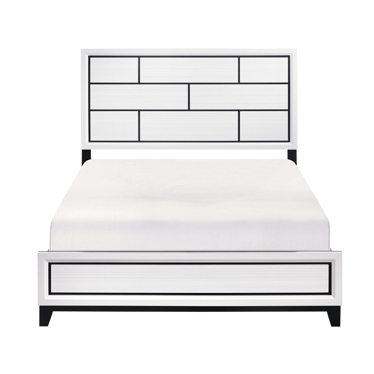Davi White California King Panel Bed by Homelegance at Eve Furniture