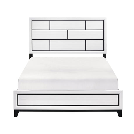 Davi White California King Panel Bed by Homelegance at Eve Furniture
