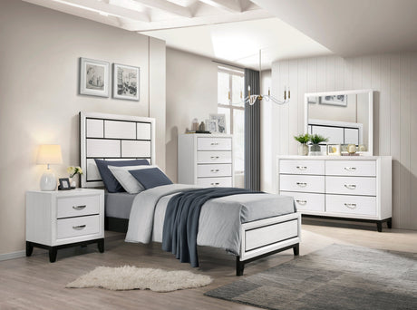 Davi White Dresser by Homelegance at Eve Furniture